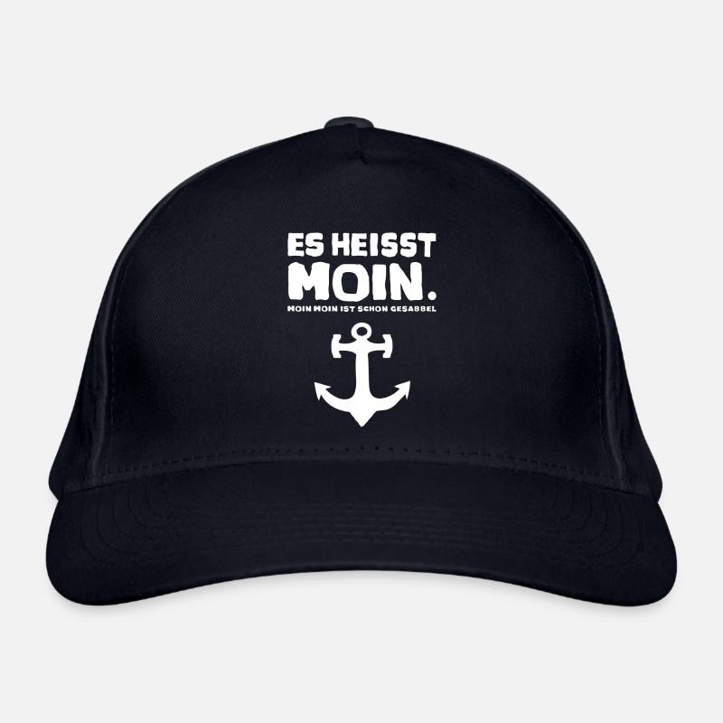 Es heisst Moin ... Moin Moin ist schon Gesabbel - Bio-Baseballkappe - Navy