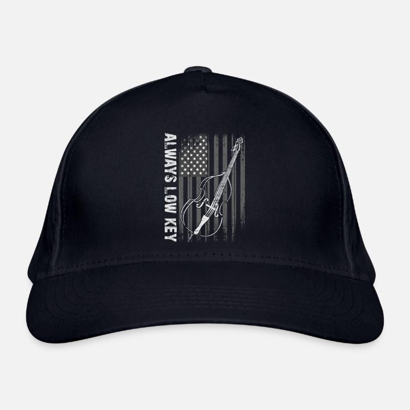 Plus de contrebasse basse avec drapeau américain Casquette classique bio