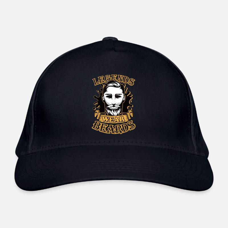 Legends wear beards - Bio-Baseballkappe - Navy