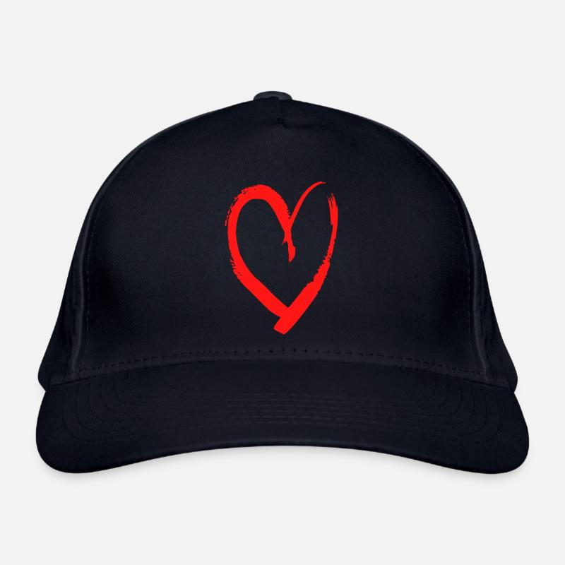herz liebe spruch geschenk idee Bio-Baseballkappe
