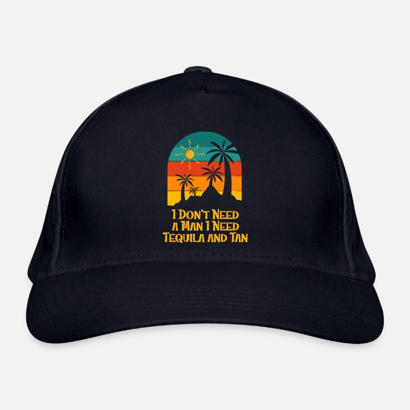 Need Tequila and Tan Summer Sunbathing Tropical Organic Baseball Cap