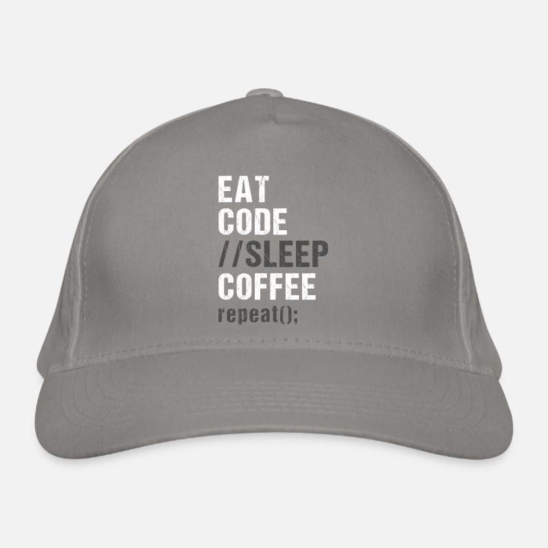 Eat Code Sleep Coffee Repeat Organic Baseball Cap