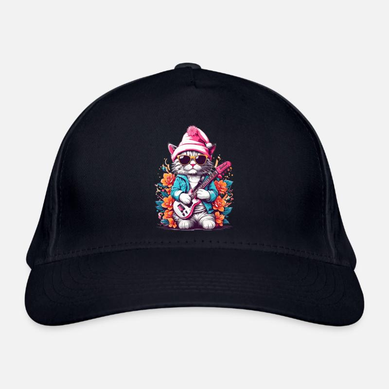 Chat mignon avec guitare Casquette classique bio