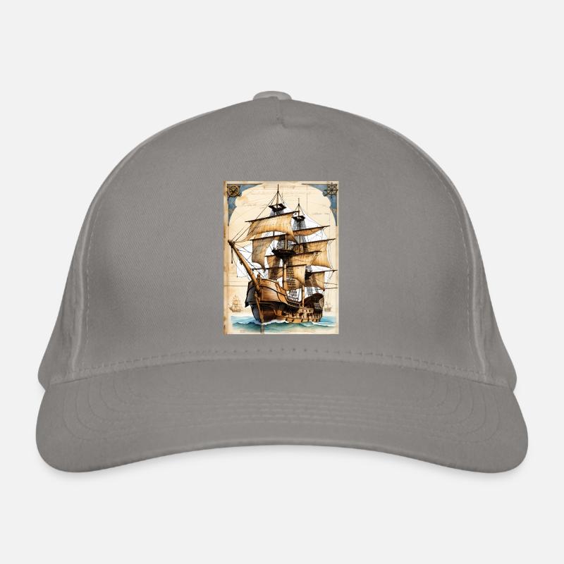 Pirate Ship #2 Organic Baseball Cap