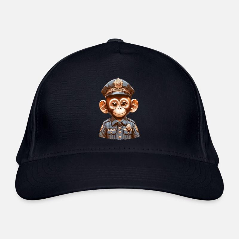 Polizei Affe | Polizei Äffle Kindermotiv Polizei Bio-Baseballkappe