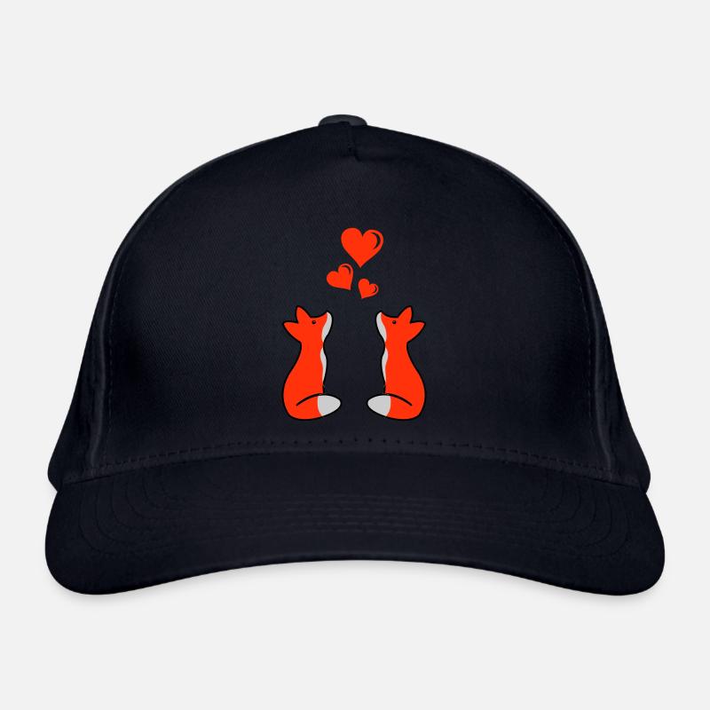 Renards amoureux 02 Casquette classique bio