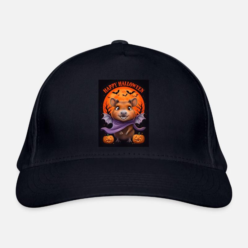 Halloween Capybara Geist Geschenkidee Bio-Baseballkappe