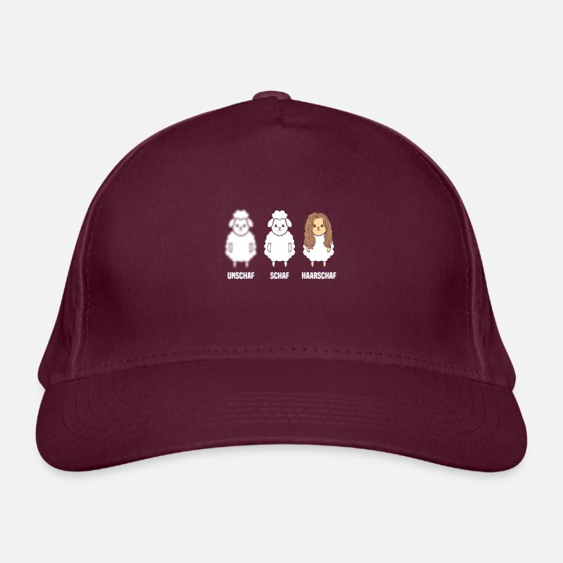 Schaf Unschaf Haarschaf Bio-Baseballkappe