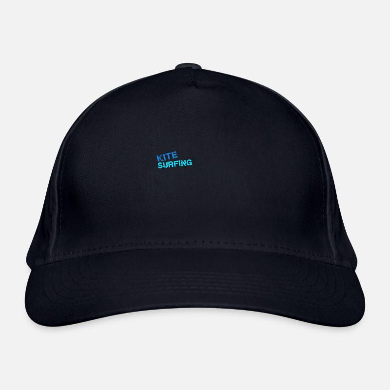 kitesurfing,surfing,surfer,wave,blue,writing Organic Baseball Cap