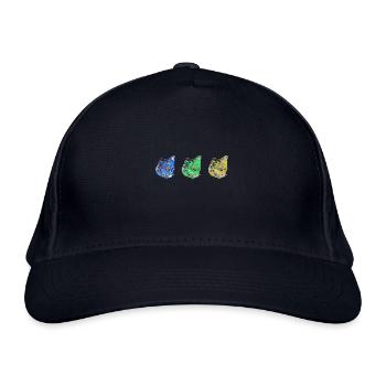 katze, blau ,malerei, ,kätzchen,warhol,pop-art - Bio-Baseballkappe - Navy - Vorne