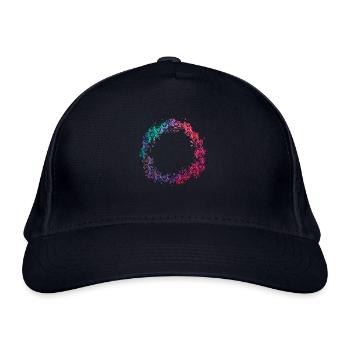 fleurs,couronne de fleurs,floral,illustration - Casquette classique bio - marine - Devant