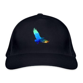 eagle,watercolor,blue,colorful,painting,bird,turquoise - Organic Baseball Cap - navy - Front