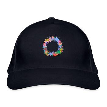 couronne de fleurs, vide, couronne, graffti, coloré, fleurs - Casquette classique bio - marine - Devant