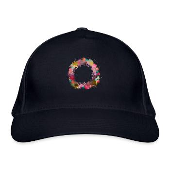 couronne de fleurs, vide, couronne, graffti, coloré, fleurs - Casquette classique bio - marine - Devant