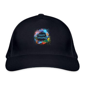 blumenkranz, kranz,schulkind,blumen,graffiti - Bio-Baseballkappe - Navy - Vorne