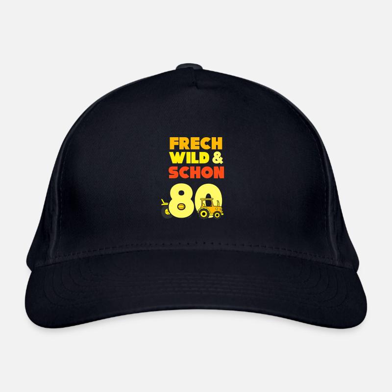 Geschenk 80 Jahre Geburtstag Mann Traktor Bio-Baseballkappe