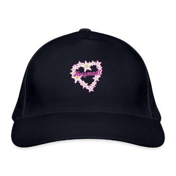 herzmadl,madl,herz,edelweiß,volksfest - Bio-Baseballkappe - Navy - Vorne
