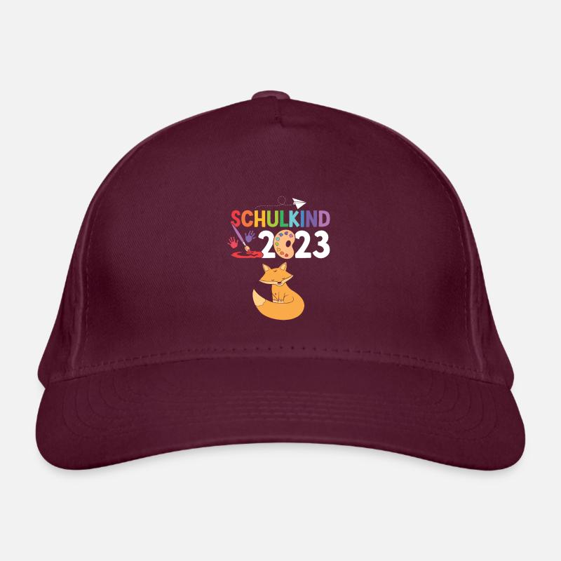 Fuchs Schulanfang Schulkind 2023 Bio-Baseballkappe