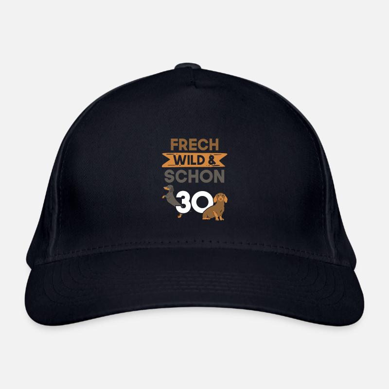 Geschenk 30 Jahre Geburtstag Dackel Bio-Baseballkappe