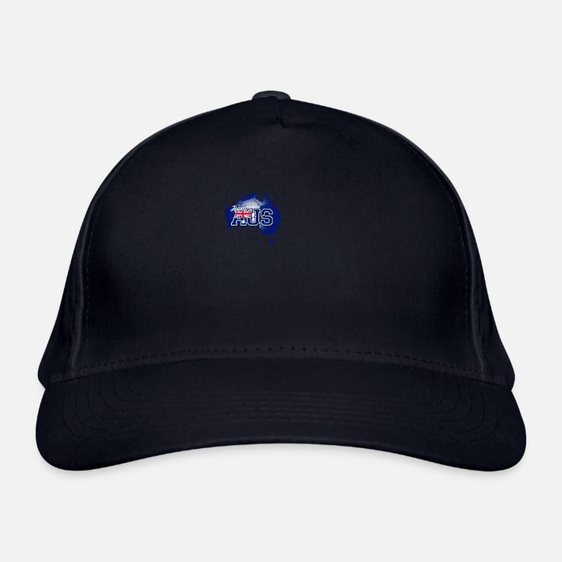 Team AUS map Australia with ball pattern Organic Baseball Cap