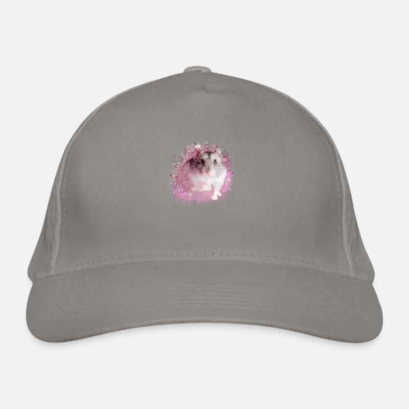 hamster nain, hamster, blanc, graffiti, peinture, rose Casquette classique bio