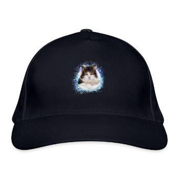 maincoon,cat,graffiti,painting, Maine Coon cat, - Organic Baseball Cap - navy - Front