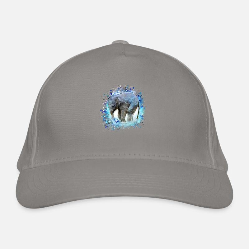 babyelefant,éléphant,graffiti,bleu,peinture Casquette classique bio