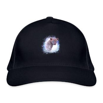 leopard, katze, wildkatze, graffiti, malerei,blau - Bio-Baseballkappe - Navy - Vorne