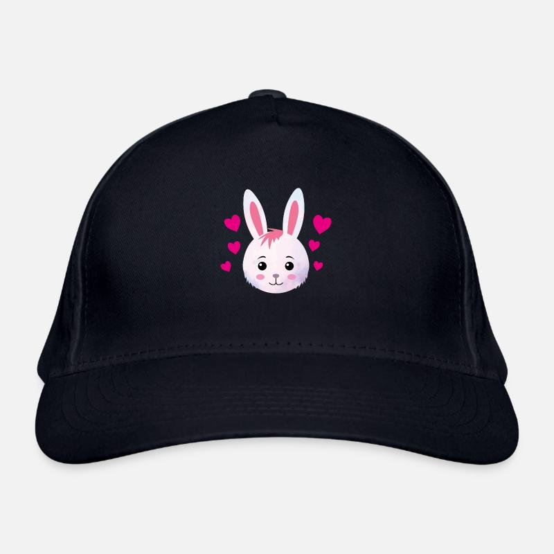 Cœur de lapin doux - Casquette classique bio - marine