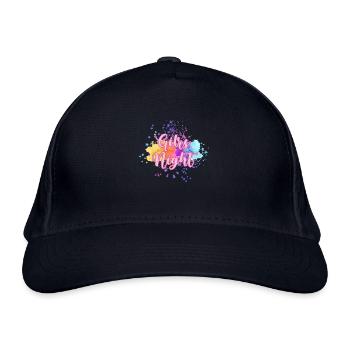 girls night,stars,pink,pink,girly,colorful,watercolor - Organic Baseball Cap - navy - Front