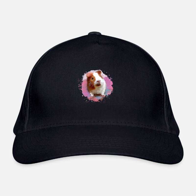cochon d’Inde, graffiti, peinture, aquarelle, rose Casquette classique bio