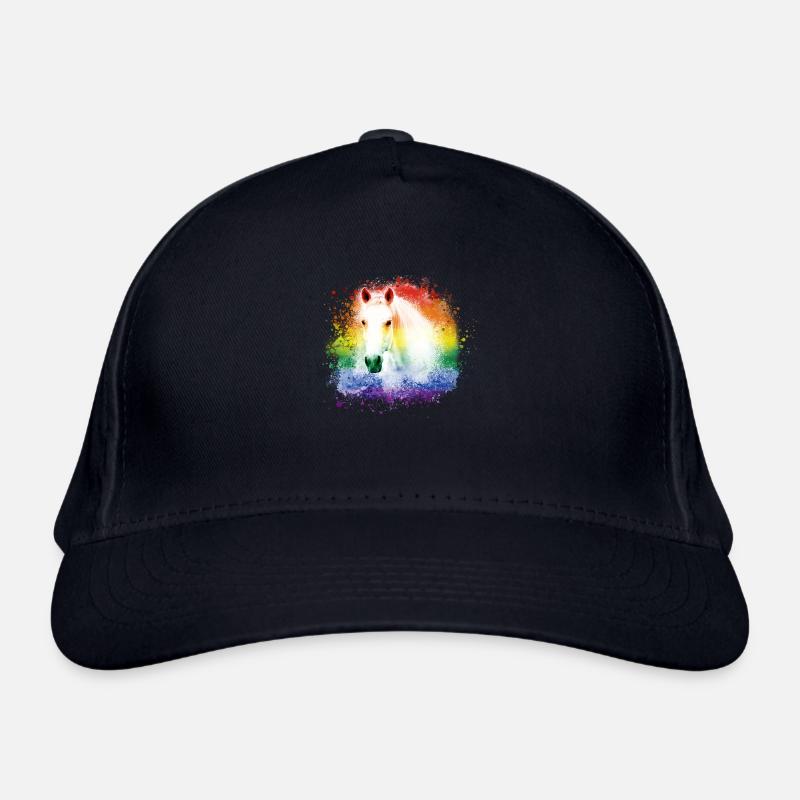 buntes Pferd ,Schimmel, Pferd ,regenbogen,grafftit Bio-Baseballkappe