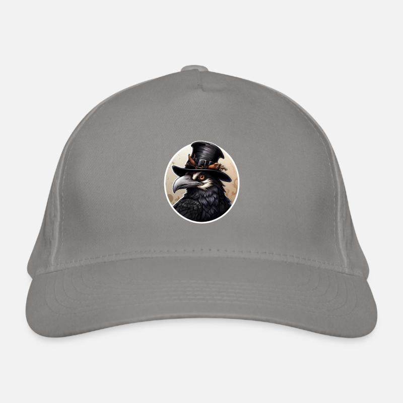 Vogel mit Hut Halloween Bio-Baseballkappe