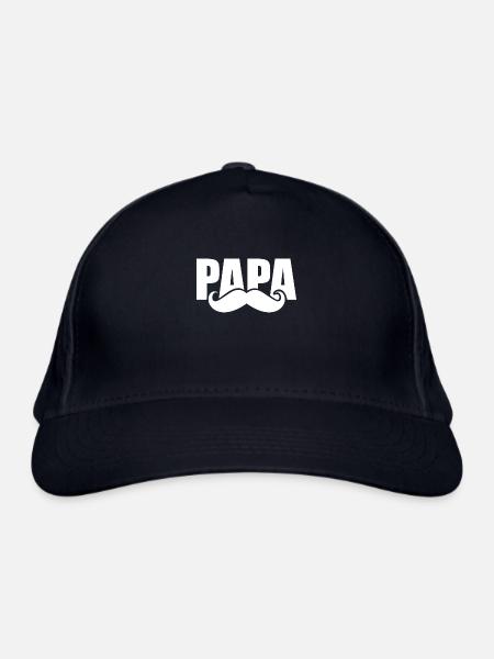 Papa Schnurrbart - Bio-Baseballkappe - Navy