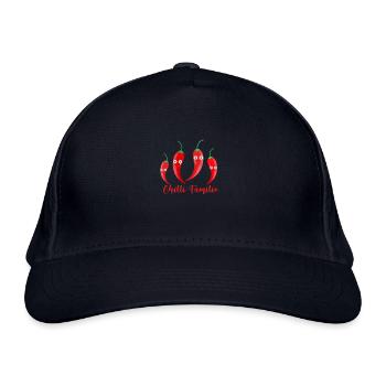 chilli, chilli familie, scharf,gemüse - Bio-Baseballkappe - Navy - Vorne