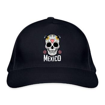 Sugar Skull Mexico - Organic Baseball Cap - navy - Front
