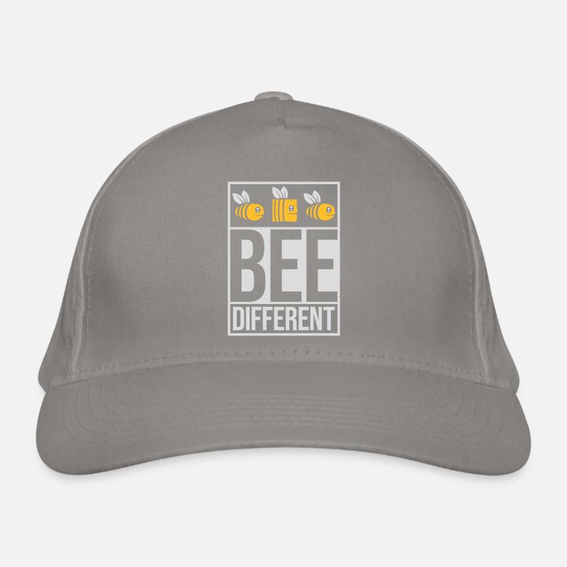 bee different Spruch Zitat Bio-Baseballkappe