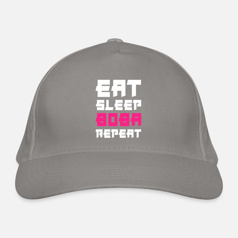 Eat Sleep Boba Repeat Bubbe Tea Bio-Baseballkappe