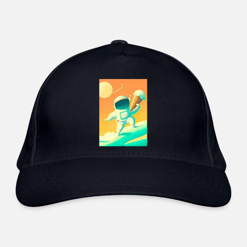 Astronaut mit Eiscreme Bio-Baseballkappe
