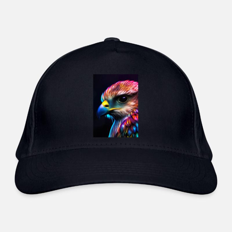 Buntes Vogelgesicht Bio-Baseballkappe