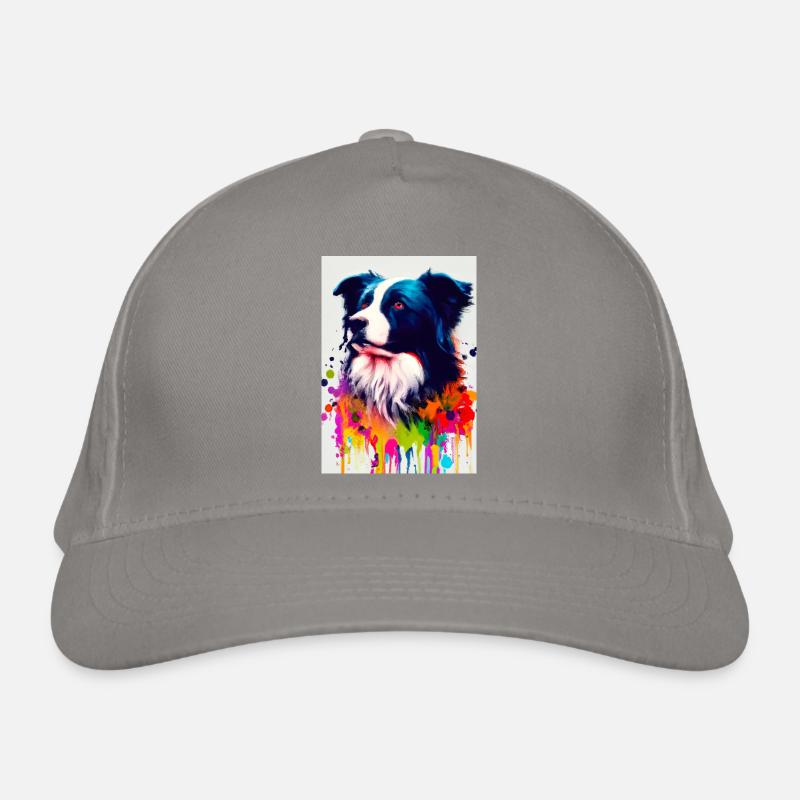 Bunter Border Collie Bio-Baseballkappe