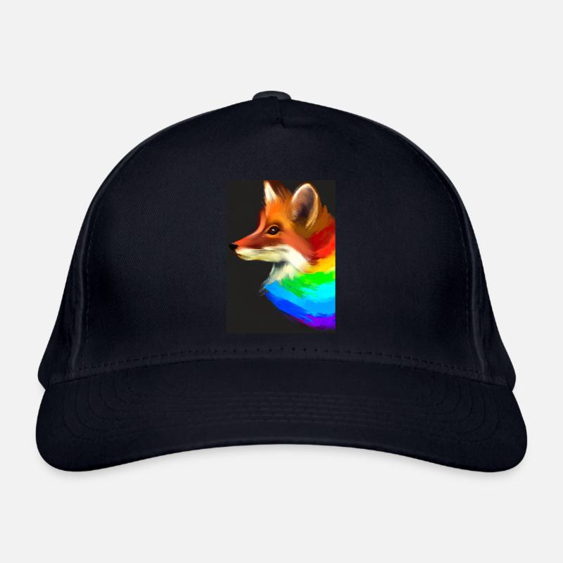 Regenbogenfuchs Bio-Baseballkappe