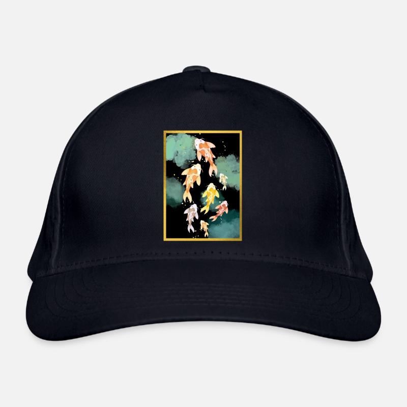 Carpes Koï nuit dorée Casquette classique bio