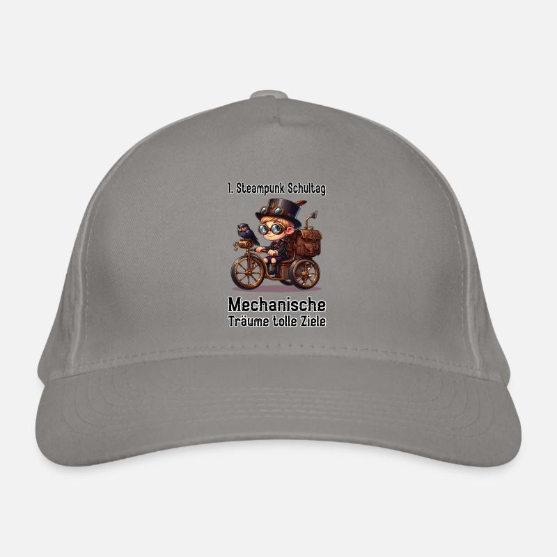 Erster Steampunk Schultag Bio-Baseballkappe