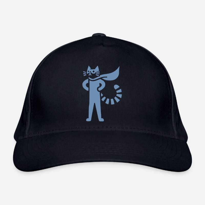 Katzen Superheld Held Silhouette Umhang Bio-Baseballkappe