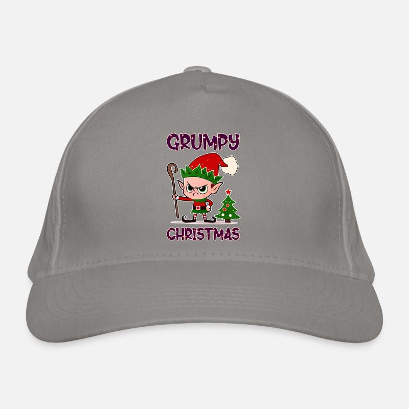 Grumpy Christmas Elf Organic Baseball Cap