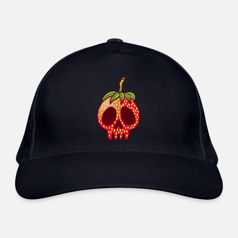 Erdbeerschädel Bio-Baseballkappe