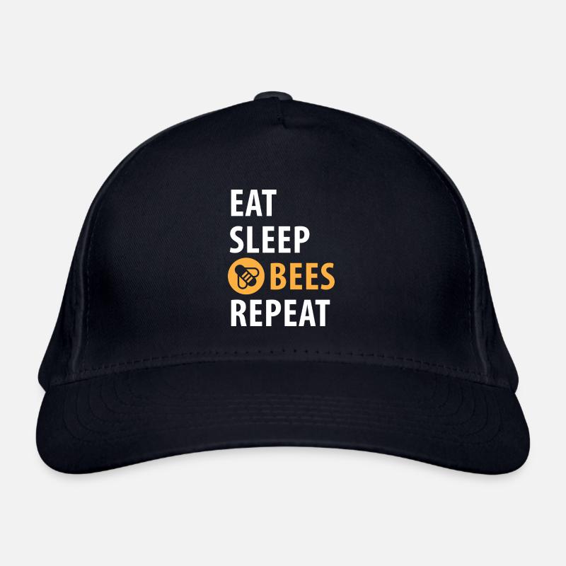 Apiculteur. Manger, dormir, Abeilles, Répéter - Casquette classique bio - marine