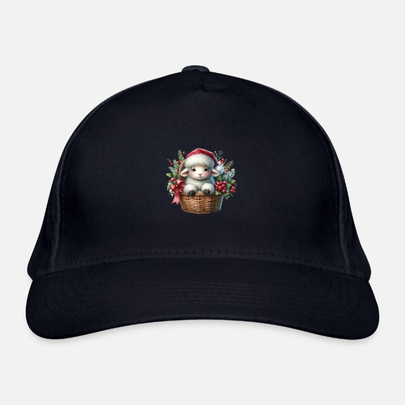 Agneau de Noël dans un panier Casquette classique bio