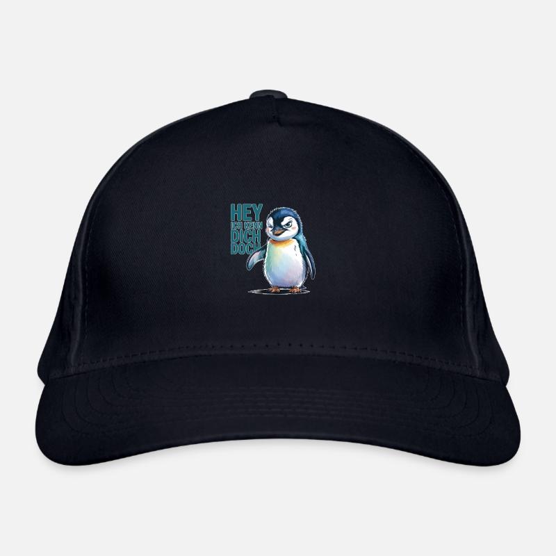 Hey Ich Kenn Dich Doch Pinguin Illustration Bio-Baseballkappe